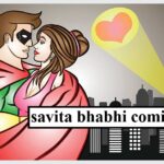 vibrant artwork style from savita bhabhi comics featuring bold expressive illustration