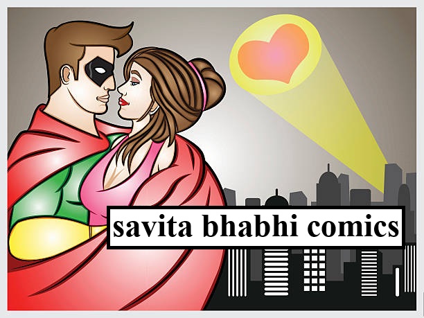 vibrant artwork style from savita bhabhi comics featuring bold expressive illustration